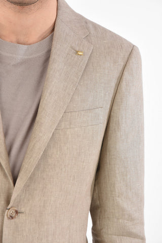 CC COLLECTION flax side vents notch lapel RIGHT 2-button suit