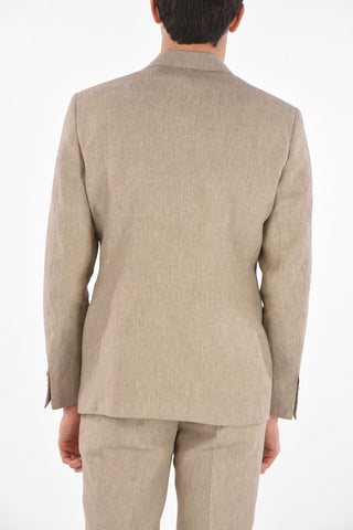 CC COLLECTION flax side vents notch lapel RIGHT 2-button suit