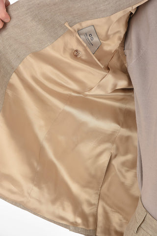 CC COLLECTION flax side vents notch lapel RIGHT 2-button suit