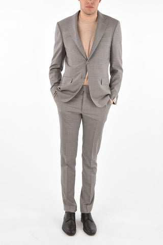 plaid side vents notch lapel MANTUA 2-button suit