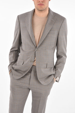 plaid side vents notch lapel MANTUA 2-button suit