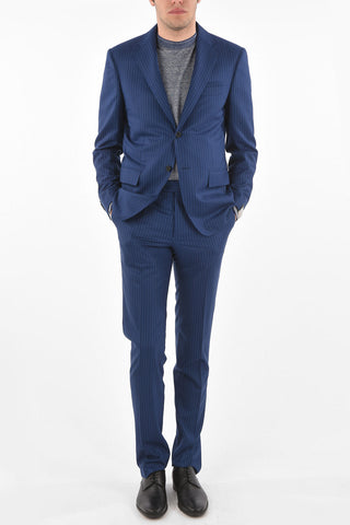 striped side vents notch lapel MANTUA 2-button suit