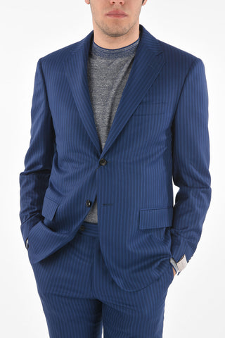 striped side vents notch lapel MANTUA 2-button suit