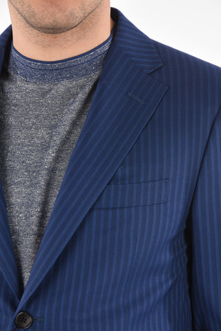 striped side vents notch lapel MANTUA 2-button suit