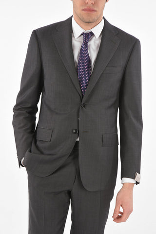 Mini check virgin wool side vents MANTUA suit