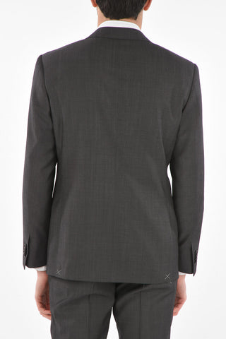Mini check virgin wool side vents MANTUA suit