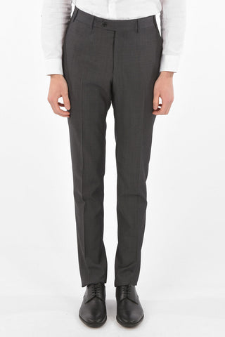 Mini check virgin wool side vents MANTUA suit