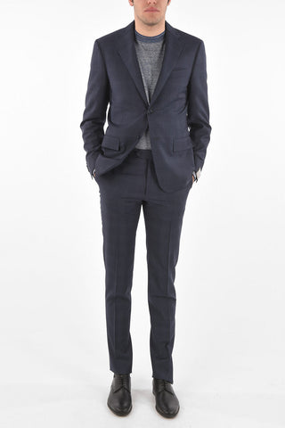 District Check virgin wool notch lapel MANTUA suit