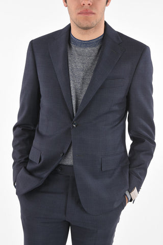 District Check virgin wool notch lapel MANTUA suit