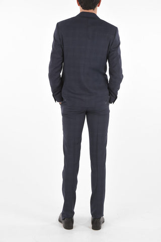 District Check virgin wool notch lapel MANTUA suit