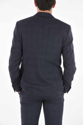 District Check virgin wool notch lapel MANTUA suit
