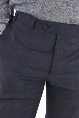 District Check virgin wool notch lapel MANTUA suit