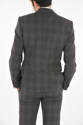 CC COLLECTION abito 2 bottoni RIGHT district check due spacchi revers classico