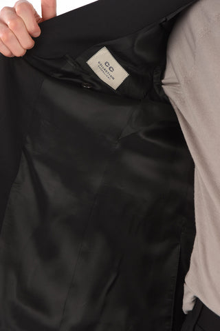 CC COLLECTION abito RIGHT tinta unita in lana vergine con fondo smerlato
