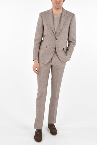 CC COLLECTION flax side vents notch lapel RIGHT 2-button suit