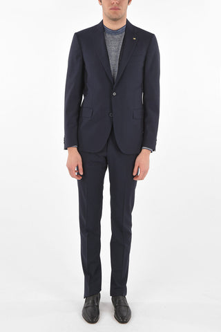 CC COLLECTION district check virgin wool RIGHT side vents 2-button suit