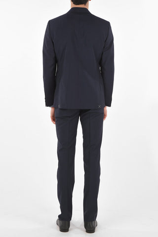 CC COLLECTION district check virgin wool RIGHT side vents 2-button suit