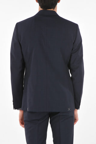 CC COLLECTION district check virgin wool RIGHT side vents 2-button suit