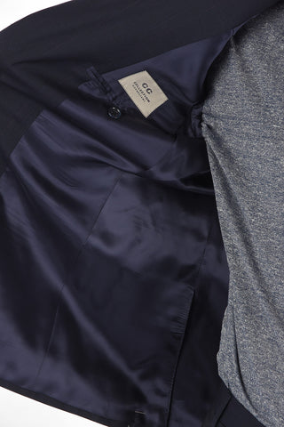 CC COLLECTION district check virgin wool RIGHT side vents 2-button suit