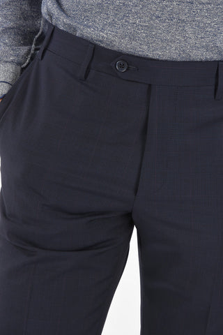 CC COLLECTION district check virgin wool RIGHT side vents 2-button suit