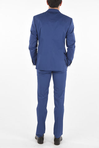 Solid color cotton stretch side vents notch lapel 2-button MANTUA suit