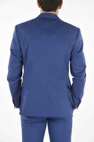 Solid color cotton stretch side vents notch lapel 2-button MANTUA suit