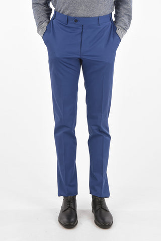 Solid color cotton stretch side vents notch lapel 2-button MANTUA suit