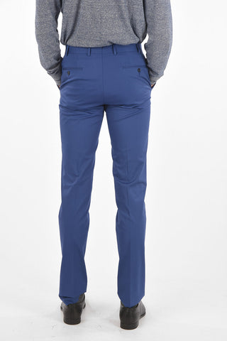 Solid color cotton stretch side vents notch lapel 2-button MANTUA suit