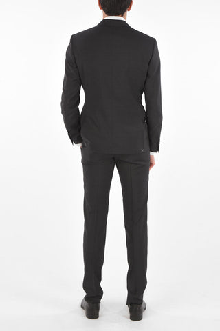 CC COLLECTION virgin wool RIGHT notch lapel 2-button suit with Scalloped Hem