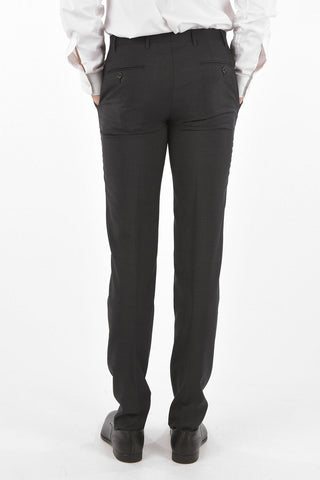 CC COLLECTION virgin wool RIGHT notch lapel 2-button suit with Scalloped Hem