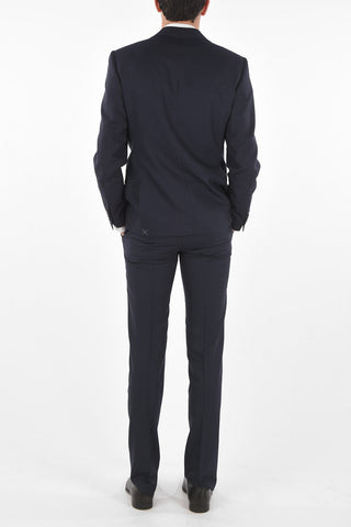 CC COLLECTION mini check virgin wool side vents 2-button RIGHT suit