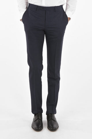 CC COLLECTION mini check virgin wool side vents 2-button RIGHT suit