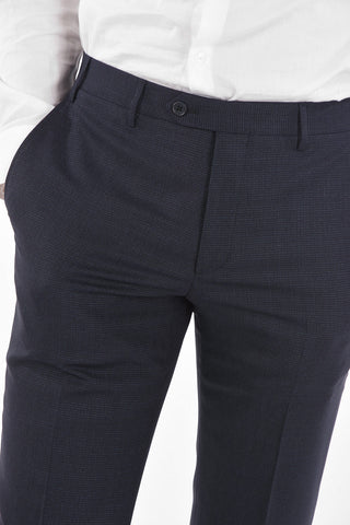 CC COLLECTION mini check virgin wool side vents 2-button RIGHT suit