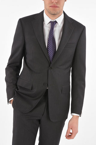 pinstriped virgin wool MANTUA 2-button suit