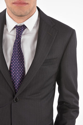 pinstriped virgin wool MANTUA 2-button suit