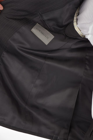 pinstriped virgin wool MANTUA 2-button suit