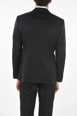 CC COLLECTION virgin wool RIGHT notch lapel suit with Scalloped Hem