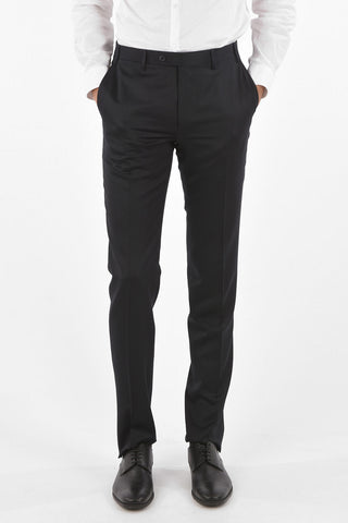 CC COLLECTION virgin wool RIGHT notch lapel suit with Scalloped Hem