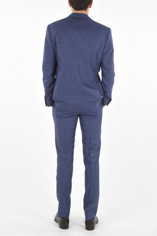 Solid color side vents MANTUA suit with belt loops