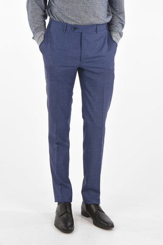 Solid color side vents MANTUA suit with belt loops