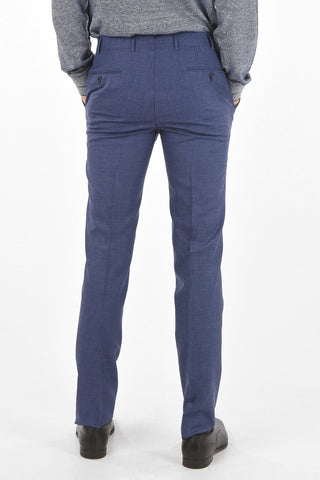Solid color side vents MANTUA suit with belt loops