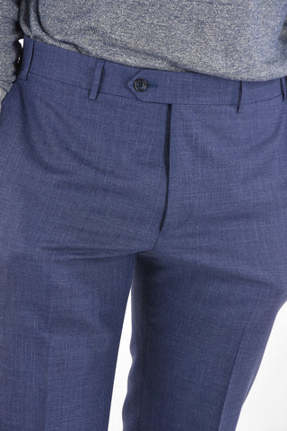 Solid color side vents MANTUA suit with belt loops