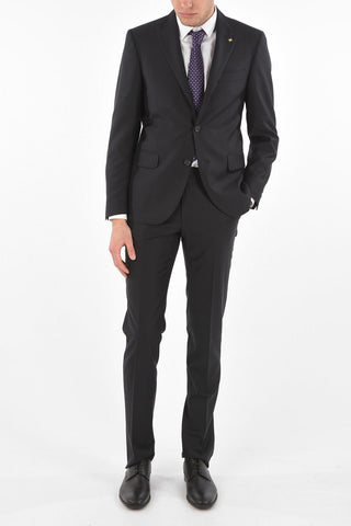 CC COLLECTION virgin wool RIGHT notch lapel suit with Scalloped Hem