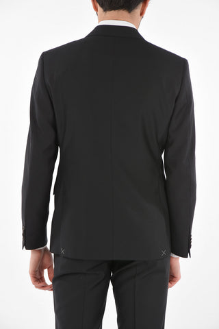 CC COLLECTION virgin wool RIGHT notch lapel suit with Scalloped Hem