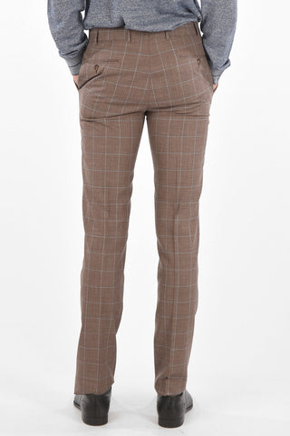 windowpane check MANTUA side vents notch lapel 2-button suit