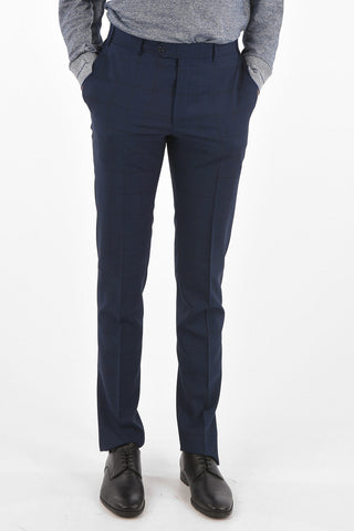 district check virgin wool MANTUA side vents notch lapel 2-button suit