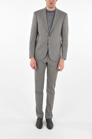 CC COLLECTION virgin wool side vents 2-button RIGHT suit with Scalloped Hem