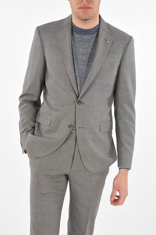CC COLLECTION virgin wool side vents 2-button RIGHT suit with Scalloped Hem