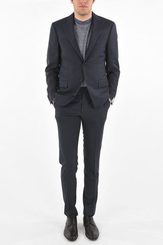 Mini check virgin wool side vents MANTUA suit