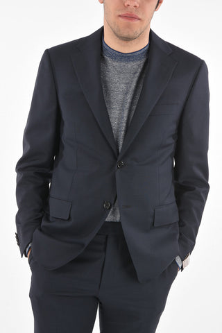 Mini check virgin wool side vents MANTUA suit